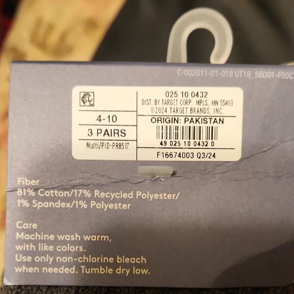 Universal Thread Ribbed Crew Socks - Pack Of 3 - Picture 2 of 3